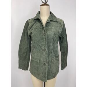 D&Co. NWT Green 100% Leather Jacket (C32)